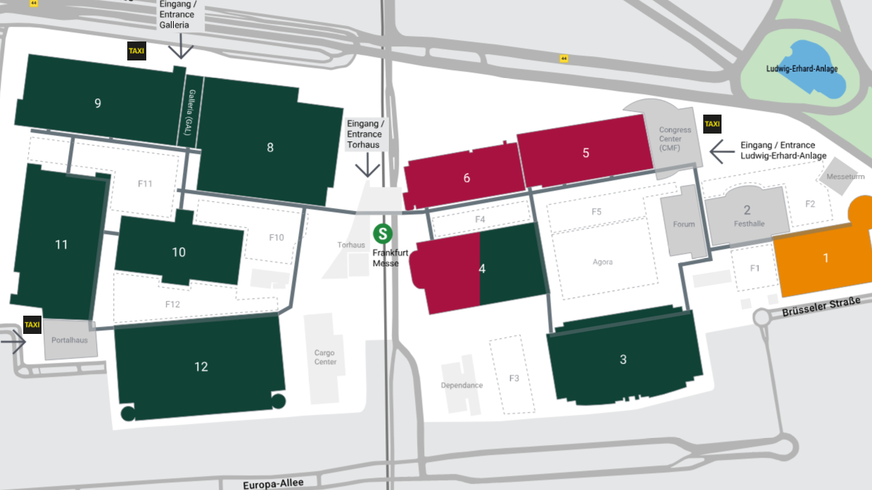 Interaktiver Geländeplan der Ambiente, Christmasworld und Creativeworld