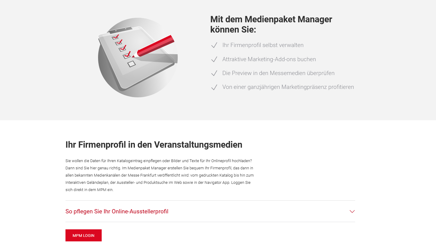 Screenshot Media Package Manager