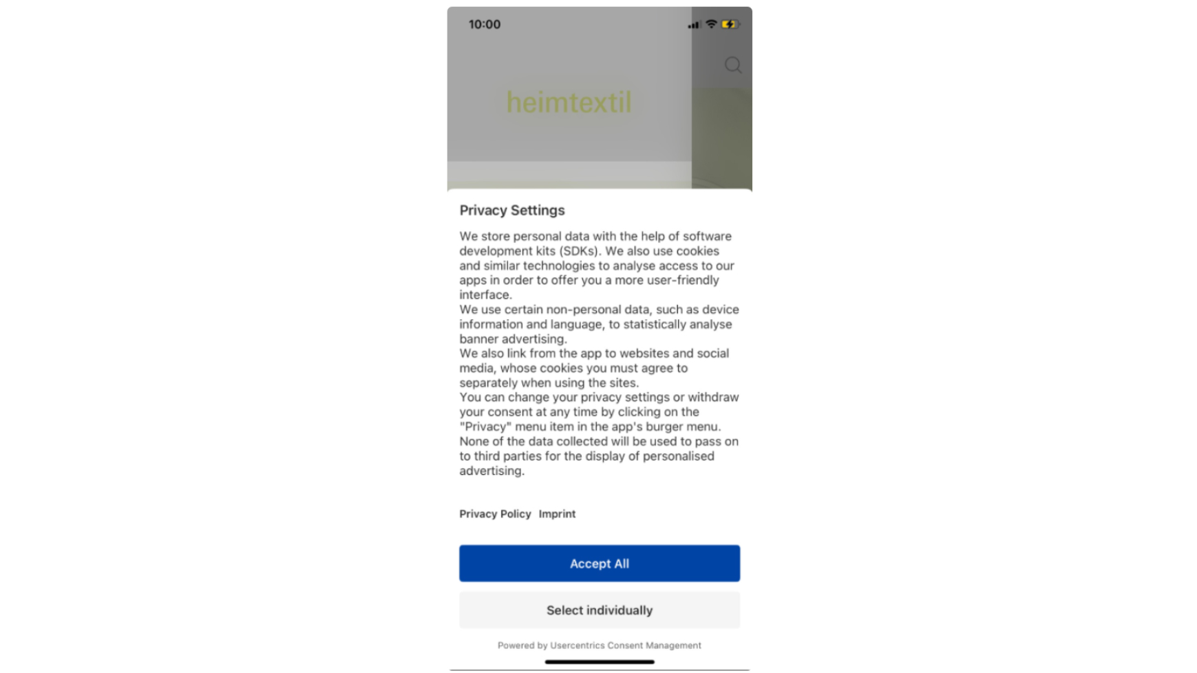 Graphic Consent Tool in a Navigator App