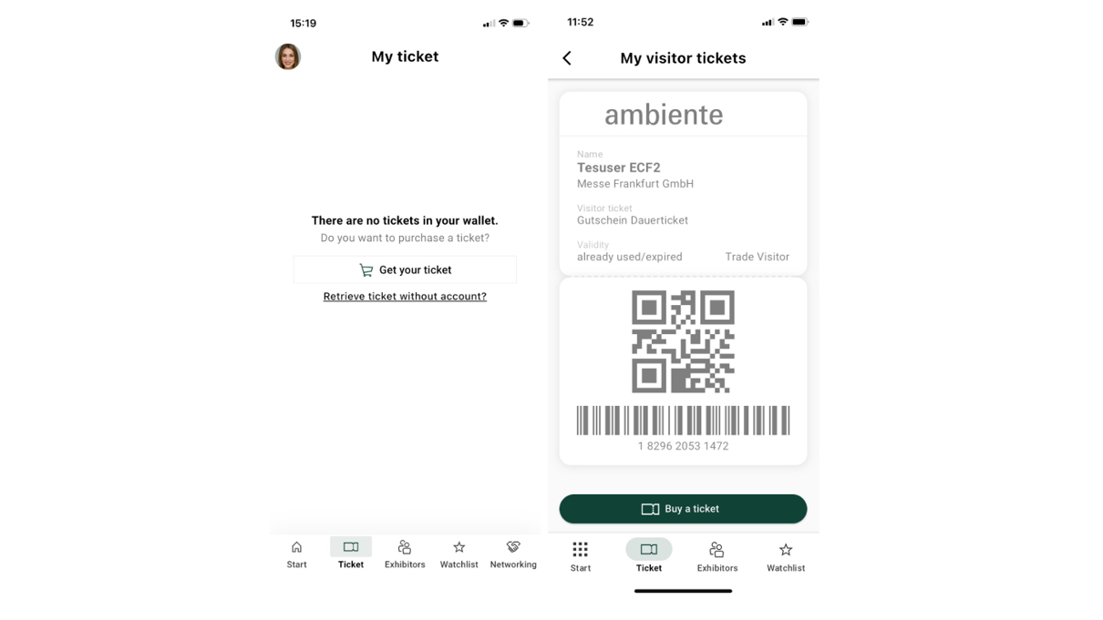 Graphic Tickets in a Navigator App