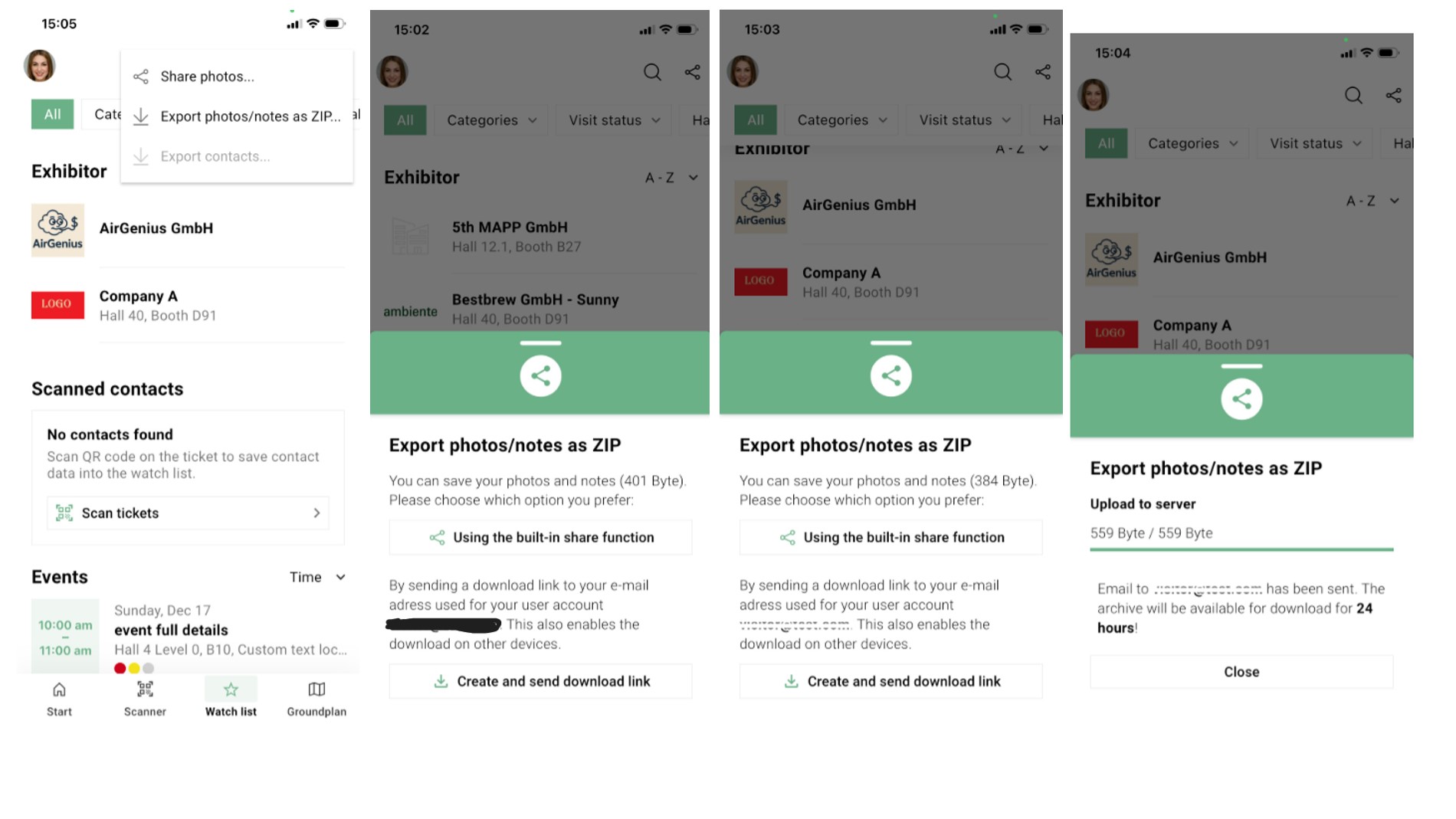 Graphic Watchlist Export in a Navigator App