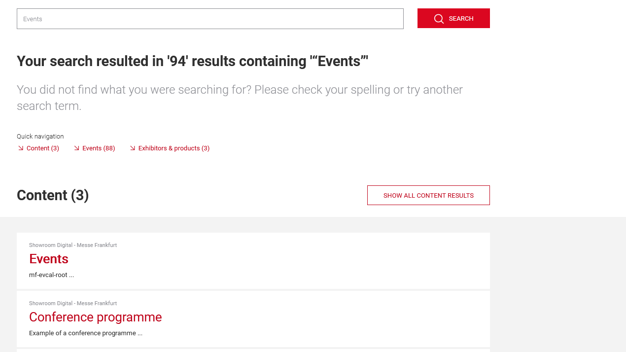 Screenshot of Search