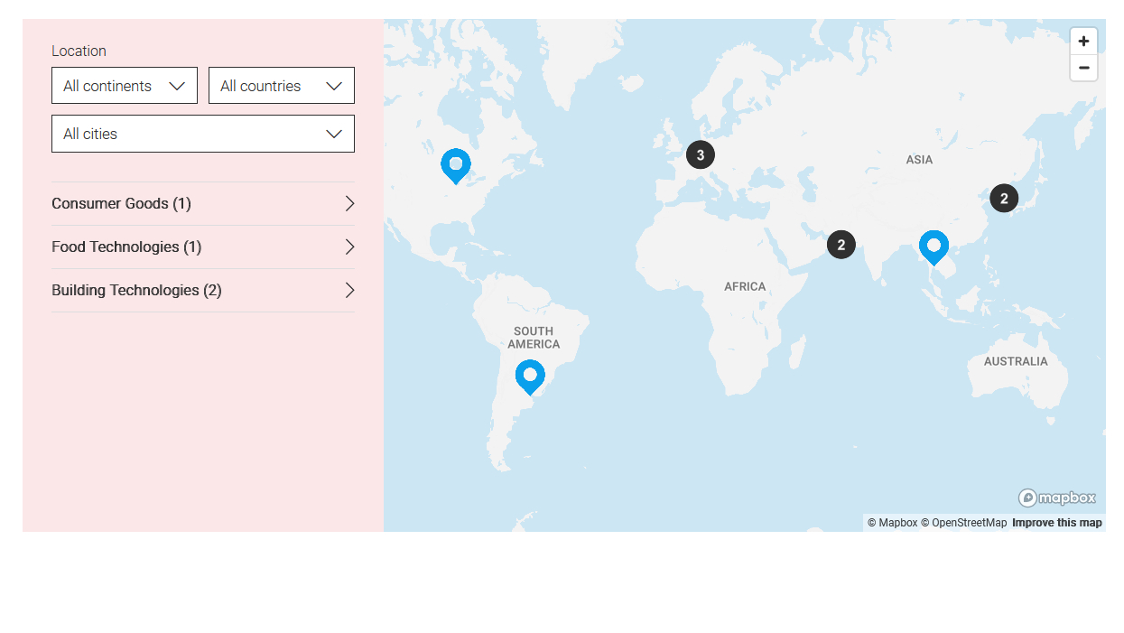 Interactive world map